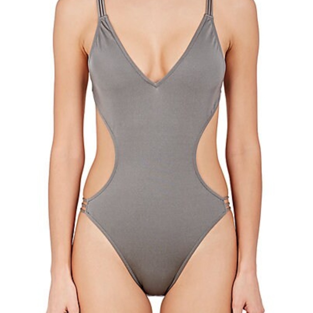 MILLY Cabana Hvar Maillot in Gray